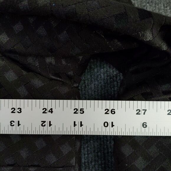 Covington Womens Blouse Top Sz 20-22W Black Crosshatch Pattern Shirt Snaps - Picture 6 of 12